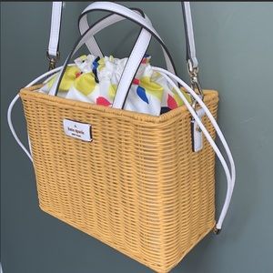 Kate Spade Lemon wicker purse